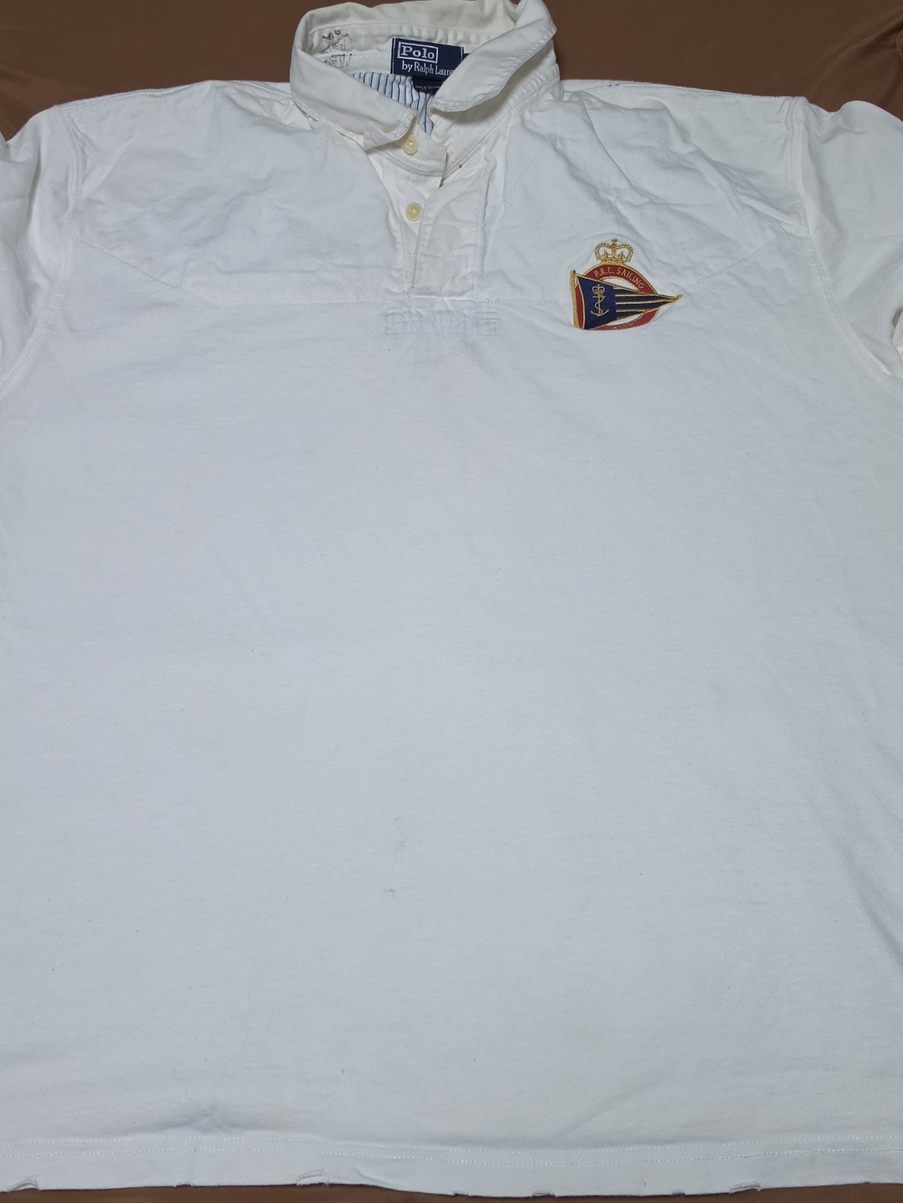 Polo by Ralph Lauren White Embroidered Rugby Shirt